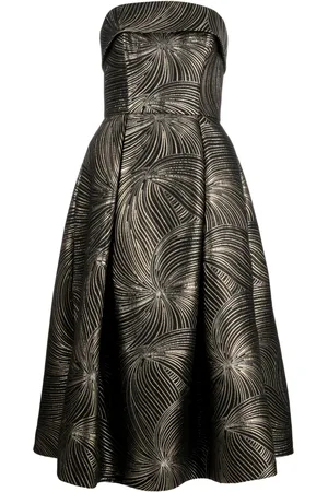 Amsale Robe mi-longue plissée