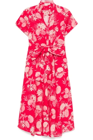 VERANDAH Robe mi-longue à fleurs