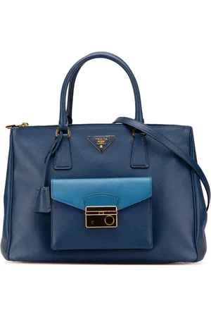 Prada 2000-2024 Saffiano Lux Galleria Double Zip Pocket satchel
