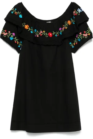 RIXO London Robe en coton à coupe courte