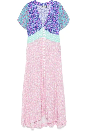 RIXO London Robe mi-longue à fleurs