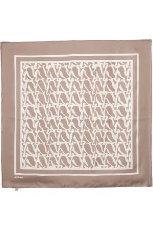 AERON Foulard en soie à imprimé monogrammé