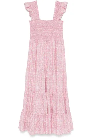RIXO London Robe en coton à coupe mi-longue