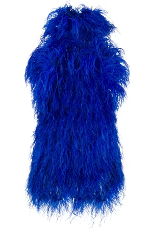 The Attico Robe courte à plumes