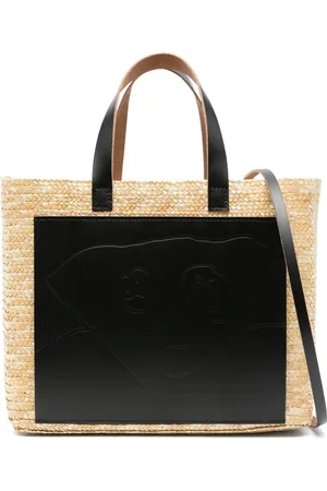 Plan C Sac cabas à empiècements en cuir