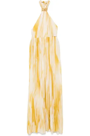 Elisabetta Franchi Robe longue à imprimé abstrait