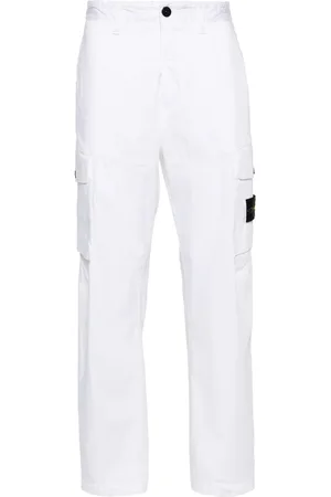 Stone Island Pantalon en coton à coupe droite