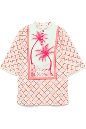 VERANDAH Robe mi-longue à imprimé graphique