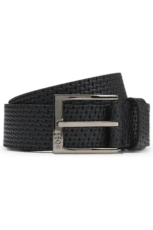 HUGO BOSS Ceinture en cuir à design tressé