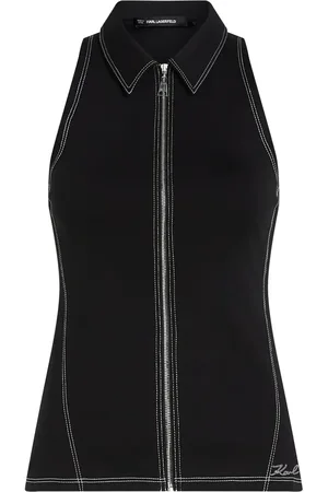 Karl Lagerfeld Haut sans manches à coutures contrastantes