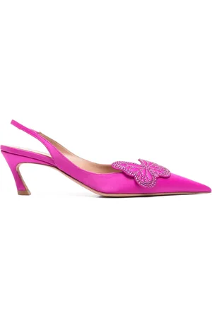 BLUMARINE Escarpins en cuir à appliqué papillon 65 mm