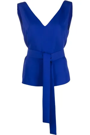 P.A.R.O.S.H. Blouse sans manches à taille nouée