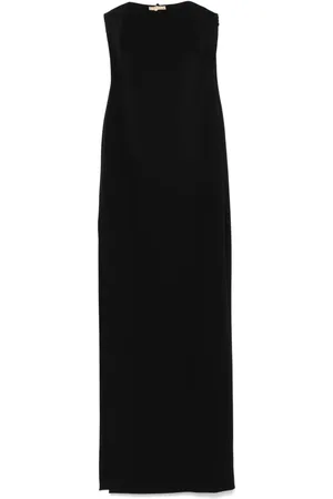 Elisabetta Franchi Robe longue en crêpe à ornements