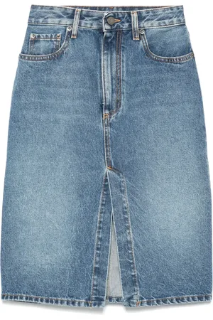 Alessandra Rich Jupe crayon en jean
