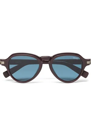 Ermenegildo Zegna Lunettes de soleil à monture ronde