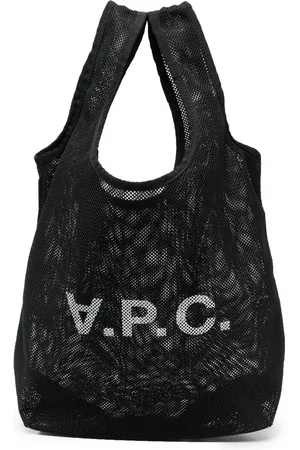 A.P.C. Sac cabas en résille à logo imprimé