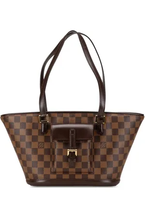 LOUIS VUITTON Sac porté épaule Damier Ébène Manosque PM (2003)