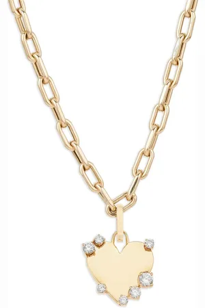 Adina Reyter X YSE Beauty collier Dog Tag en 14ct pavé de diamant