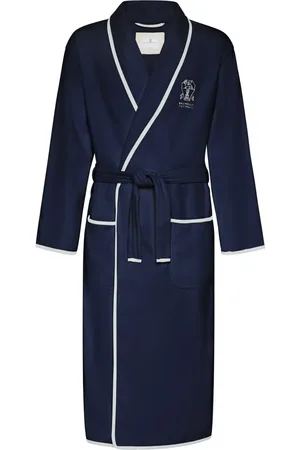 Brunello Cucinelli Peignoir à logo brodé