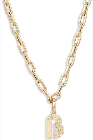 Adina Reyter Pendentif Initial en 14ct pavé de diamant