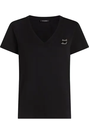 Karl Lagerfeld T-shirt Ikon à strass