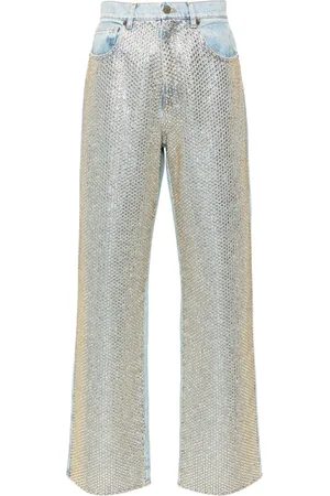 GIUSEPPE DI MORABITO Pantalon droit à ornements strassés
