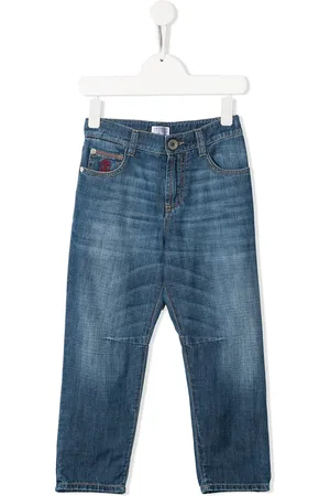 Brunello Cucinelli Jean à effet délavé