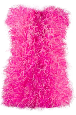 The Attico Robe courte à plumes