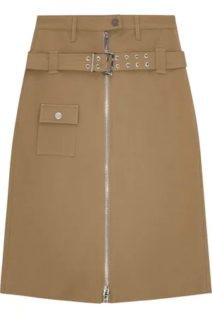 Ganni Jupe mi-longue à taille ceinturée