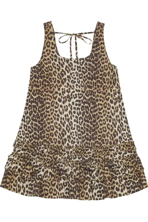 Ganni Robe à imprimé léopard
