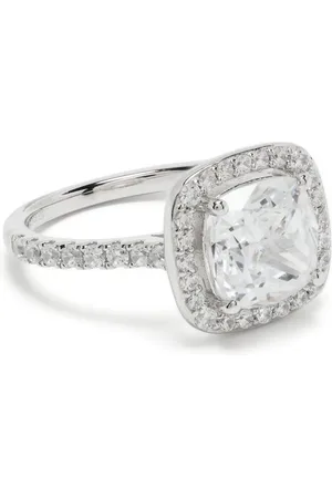 APM Monaco Bague carrée pavée de zironcs