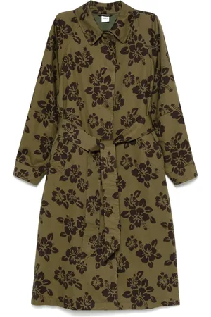 Aspesi Manteau à imprimé hibiscus