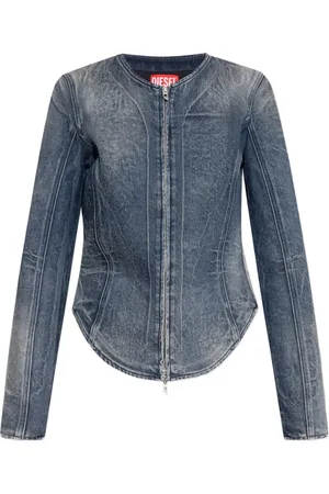 Diesel Veste en jean à fermeture zippée