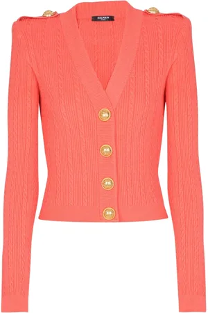 Balmain Cardigan en maille torsadée