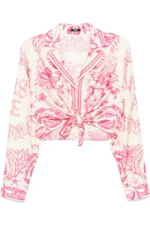 VERSACE Chemise crop Underwater Barocco