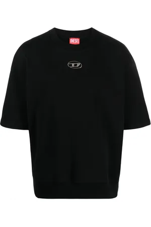 Diesel T-shirt en coton à plaque logo Oval D
