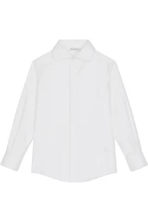 Dolce & Gabbana Chemise de smoking à logo DG en jacquard