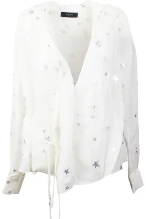 AMIRI Blouse cache-cœur à étoiles imprimées