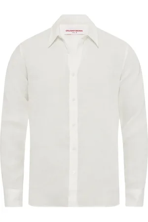 Orlebar Brown Chemise Justin en lin à col pointu
