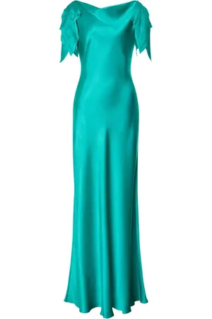 Alberta Ferretti Robe en satin à coupe longue