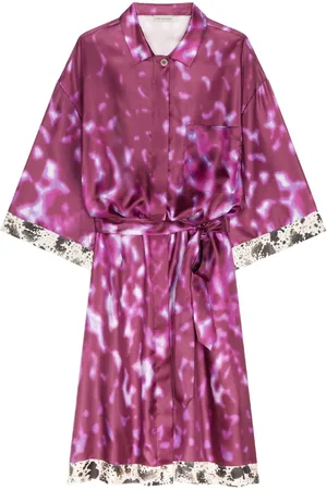 DRIES VAN NOTEN Robe-chemise en soie
