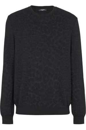 Balmain Pull à imprimé léopard