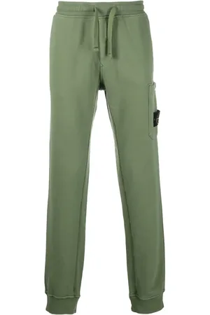 Stone Island Pantalon de jogging fuselé en polaire