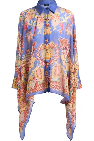 Etro Chemise-poncho à fleurs