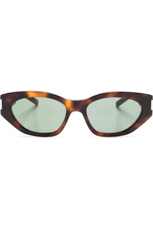 Saint Laurent Lunettes de soleil Bold Geo à monture ovale