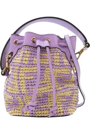 Fendi 2010-2024 Mini Zucca Raffia Mon Tresor Bucket Bag satchel