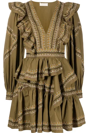 ULLA JOHNSON Robe courte Anais à broderies