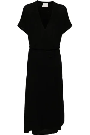ALYSI Robe portefeuille à coupe mi-longue