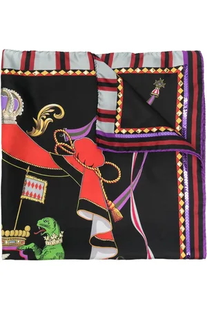 Etro écharpe en maille épaisse à logo brodé