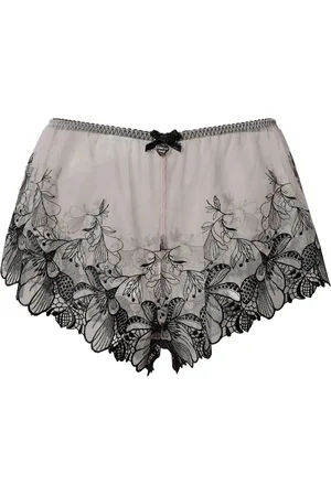 Twin-Set Culotte en tulle à fleurs brodées